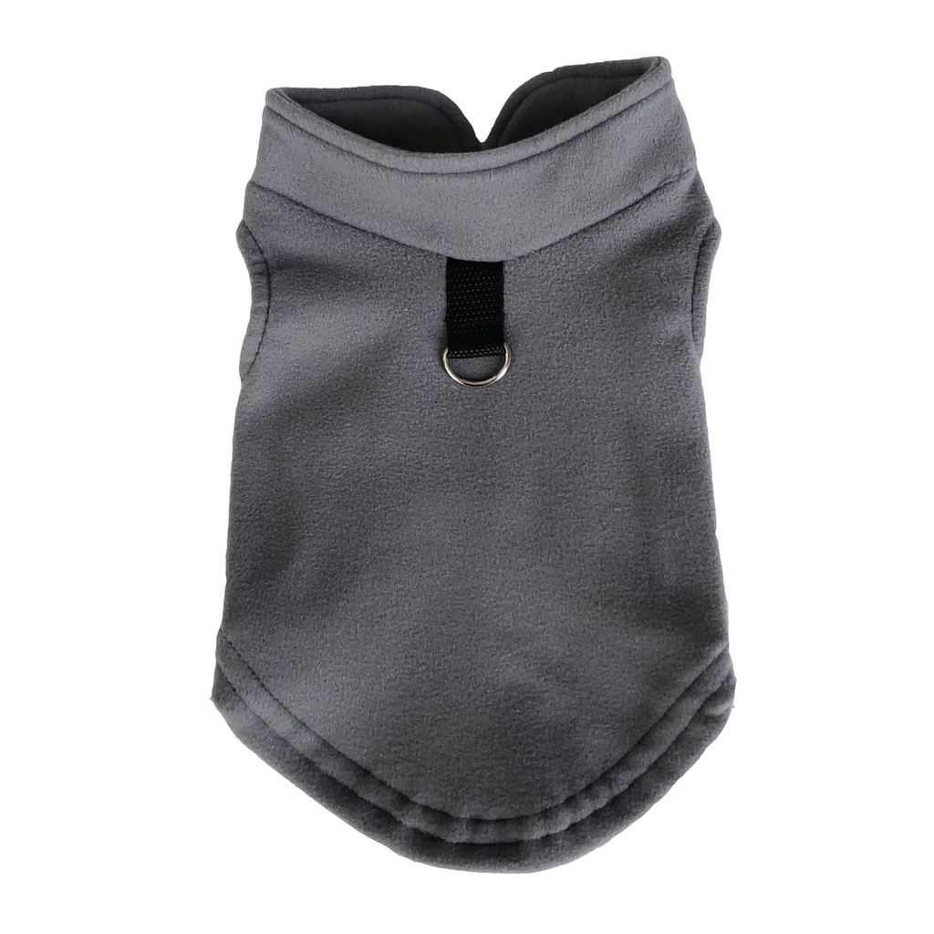 Áo giữ ấm cho chó cưng vải dày màu trơn phong cách thu đông