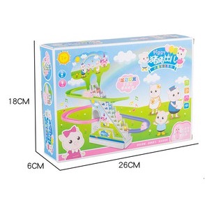 Đồ chơi heo peppa leo cầu thang, Peppa pig có nhạc có đèn cực vui nhộn cho bé trai bé gái