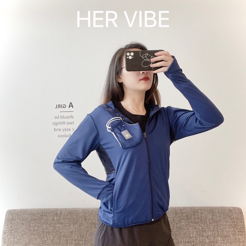 Áo chống nắng nữ kèm khẩu trang chống tia UV siêu thoáng mát cho nàng mặc hè Her Vibe