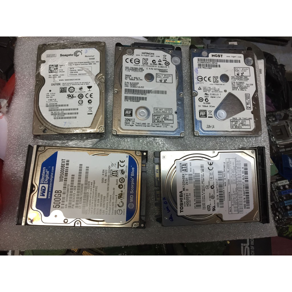 Hdd Ổ cứng Laptop PC Sata 500Gb tháo máy Sức khỏe GOOD