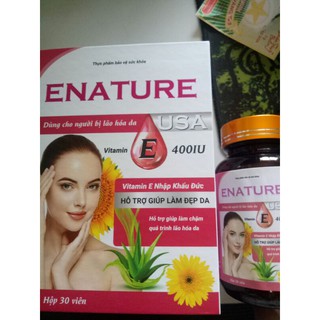 vitamin E Đỏ - ENATURE -nguyên liệu nhập khẩu đức ( hộp 30 viên)