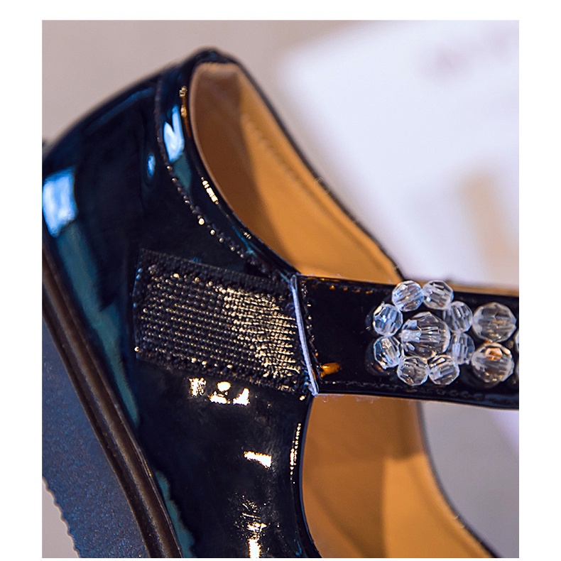 Giày Búp Bê Da Bóng Màu Trơn Size 37 38-18 Cho Bé Gái