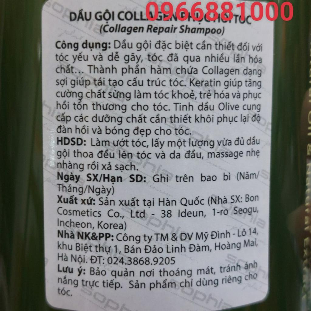Bộ Dầu Gội Xả Sophia Collagen 500ml+500ml Phục Hồi Siêu Mượt myphamtienthoi.vn