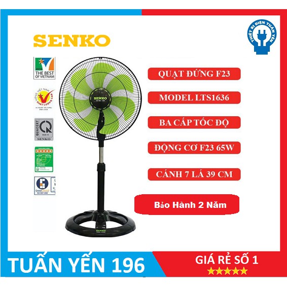 CÓ GRAB Quạt lỡ SENKO LTS1636 bảo hành 24 tháng chính hãng