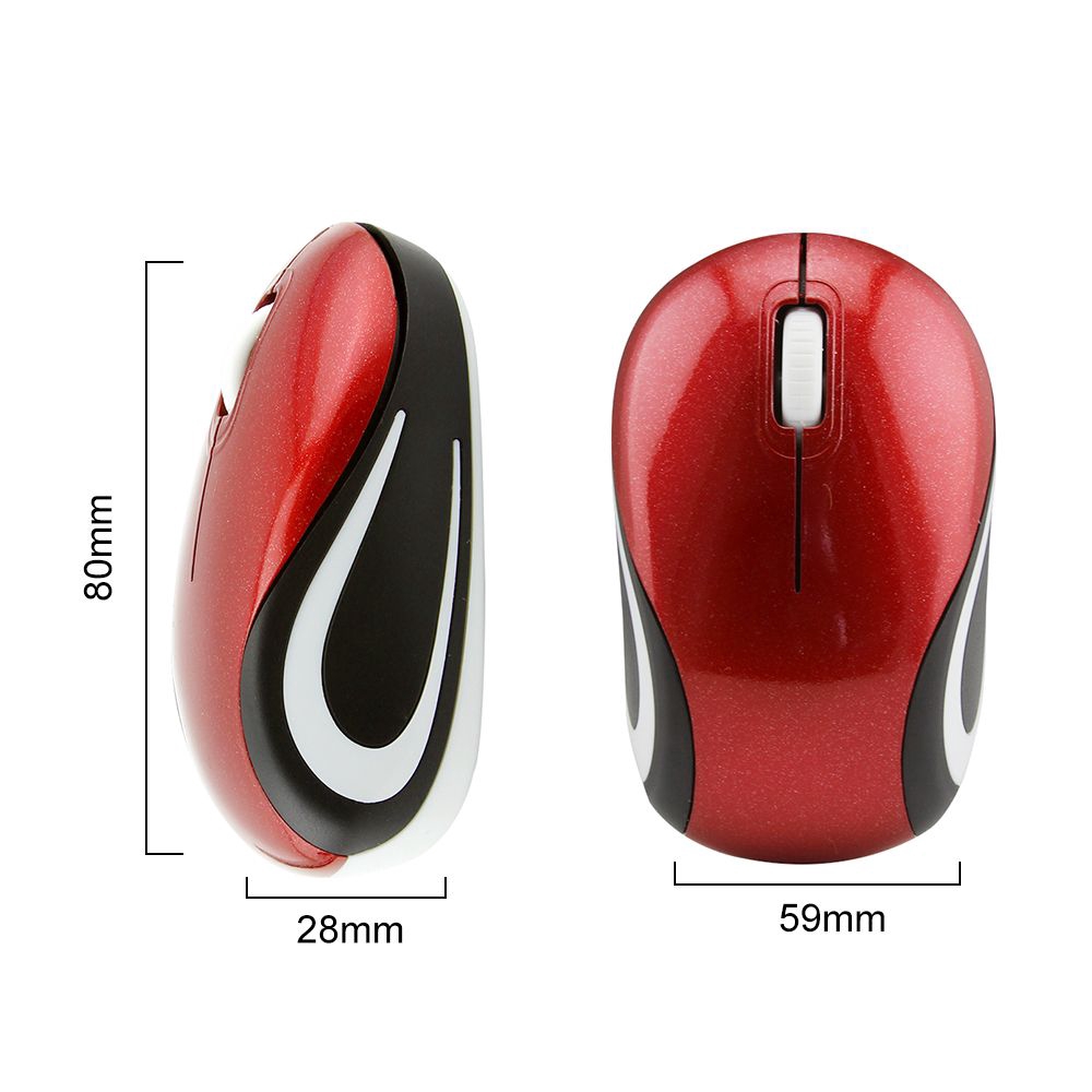 MYRONGOODS Cute Mini Wireless Mouse 2.4GHz Adjustable DPI Cordless Optical Gaming Mice