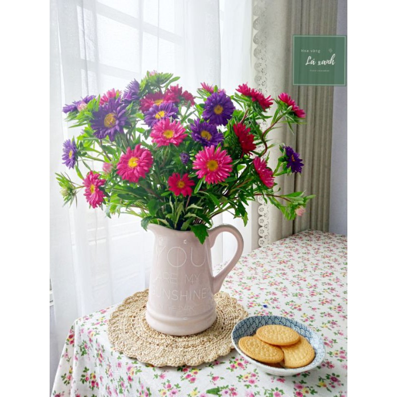 Bình gốm sứ cắm hoa hoạ tiết you are my sunshine