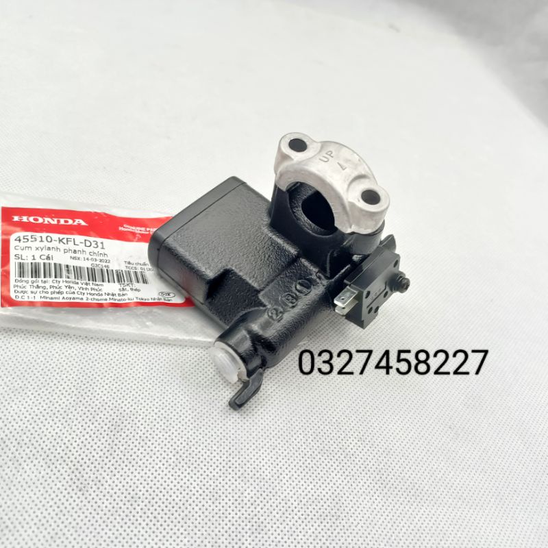 Cùm bình dầu thắng, phanh đĩa trước xe WAVE Thái, ZX, S100...  zin Honda