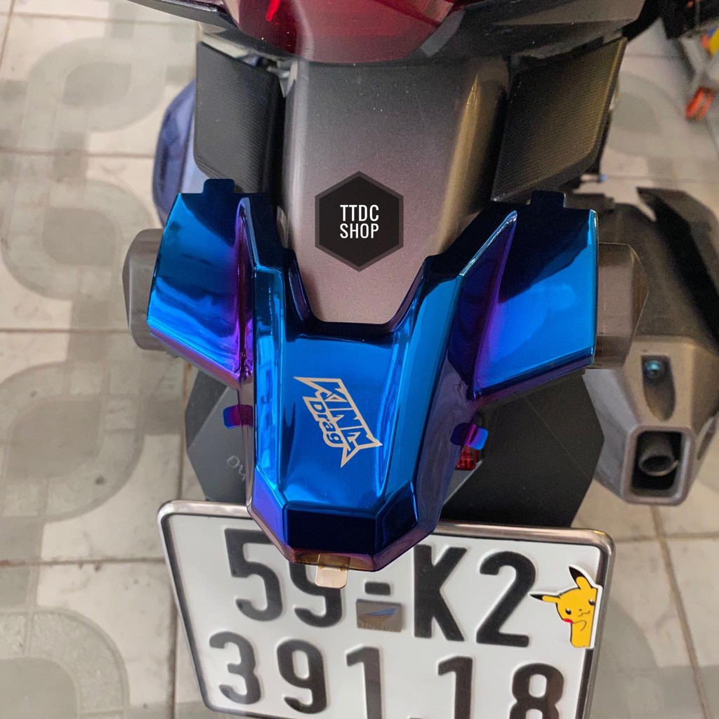 Chụp xi nhan Vario King drag inox xi màu titan