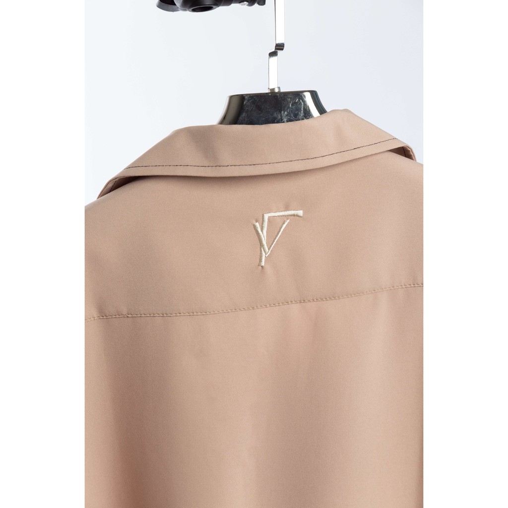 Áo Sơ Mi Ngắn Tay Nam Nữ Phom Rộng FVNXY Màu Kem Tối Giản | BigBuy360 - bigbuy360.vn