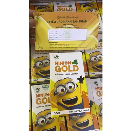 dầu húng chanh lên men minion tặng kèm quà cho mẹ va bé