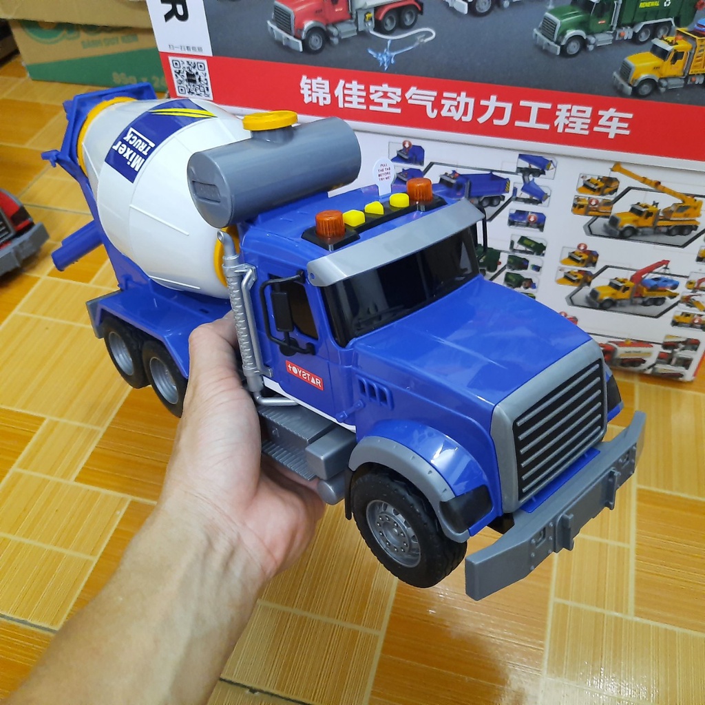Đồ chơi trẻ em Xe chở bê tông cỡ lớn - Xe ô tô có âm thanh và đèn Toystar