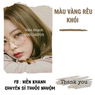 Combo nhuộm tóc vàng rêu khói