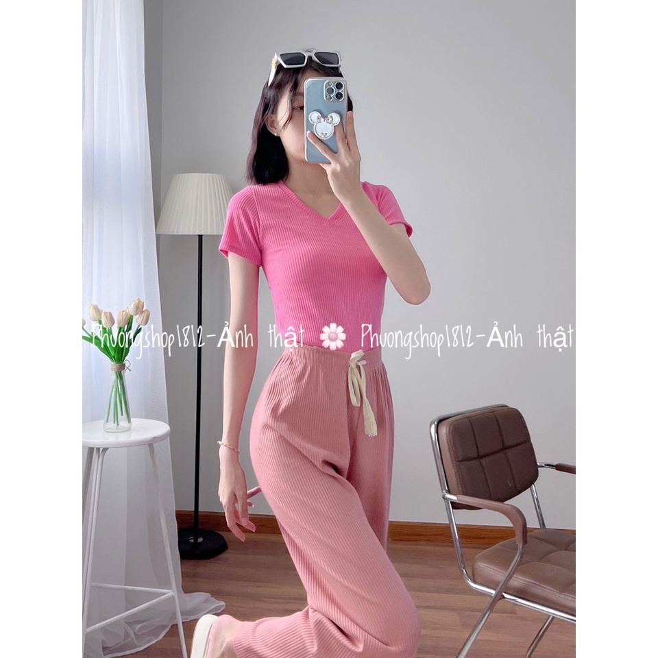 Ao Thun Gân,fom ôm chất loại 1 [ ảnh thật ] phuongshop1812