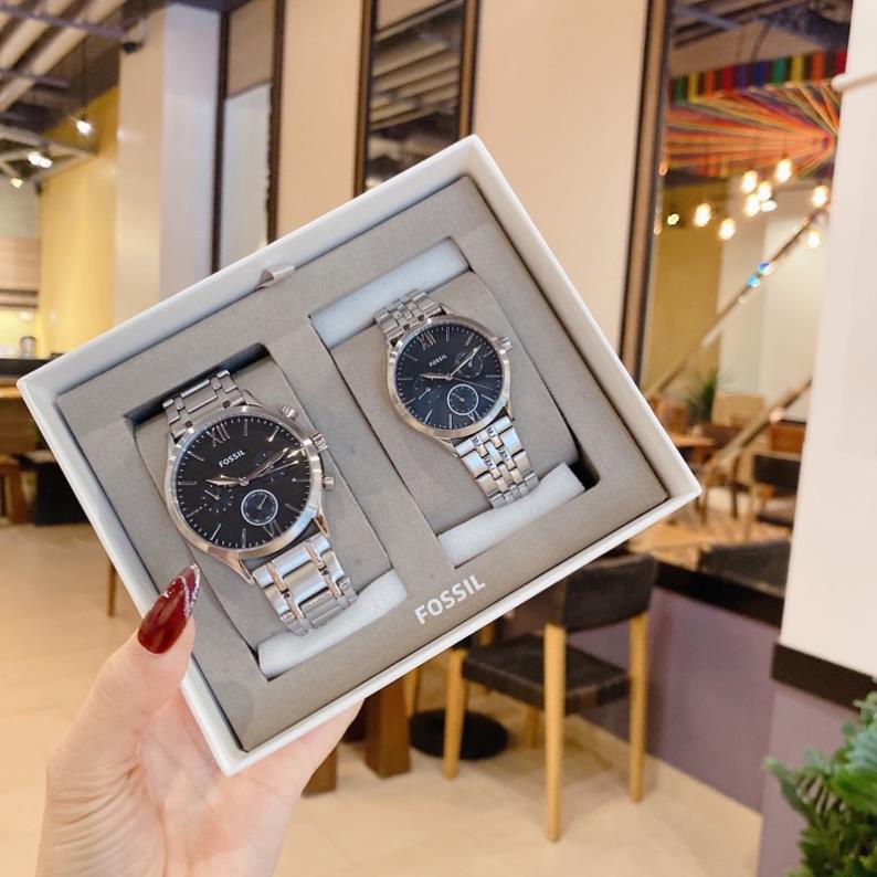 Đồng hồ cặp nam nữ Fossil 6 kim cá tính