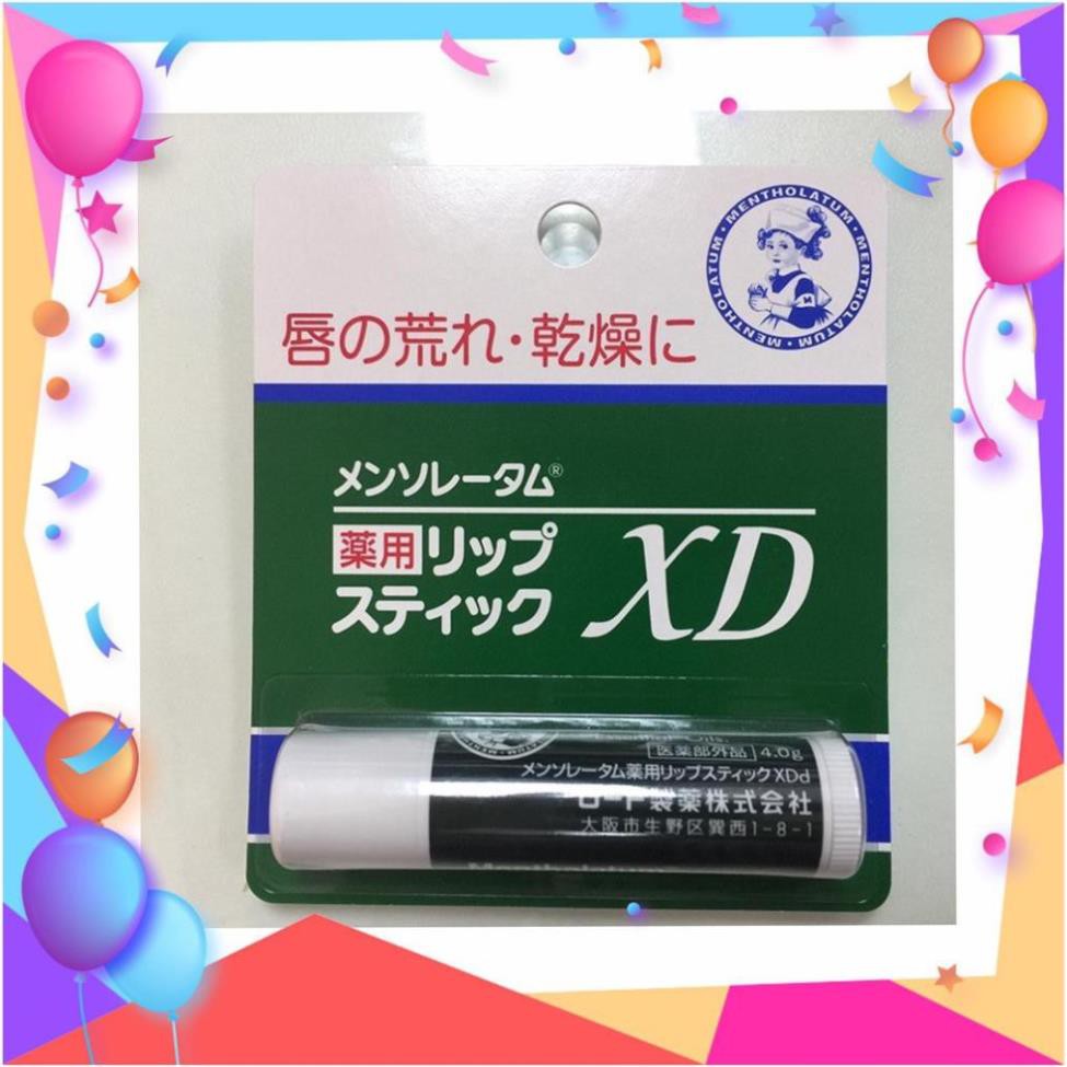 SON DƯỠNG MÔI Mentholatum Medicated Lip Stick XD Nhật, TRỊ KHÔ NẺ MÔI, DƯỠNG MÔI HỒNG XINH