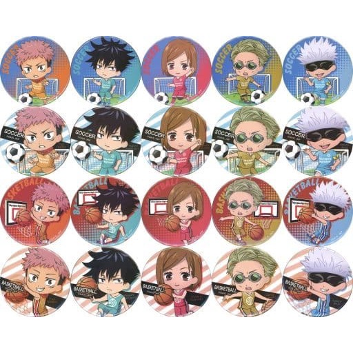 Huy hiệu badge Nền đầy màu sắc "Chuỗi hoạt động câu lạc bộ Jujutsu Kaisen Bóng đá / bóng rổ chính hãng Nhật Bản