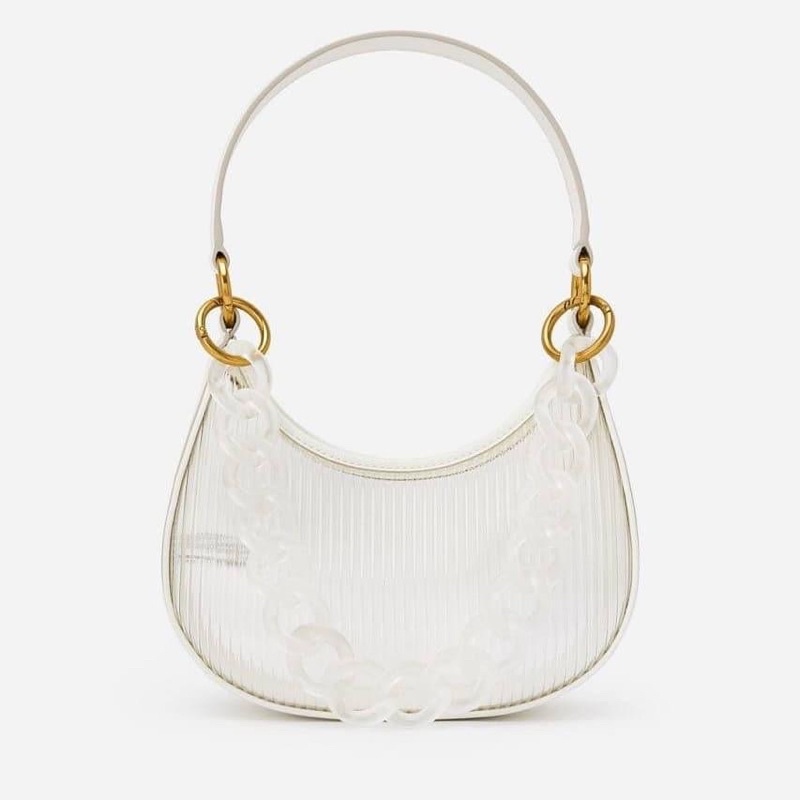 TINUONGSHOP - Túi đeo vai C•and•K Acrylic Chain Handle Hobo Bag trắng tinh khiết