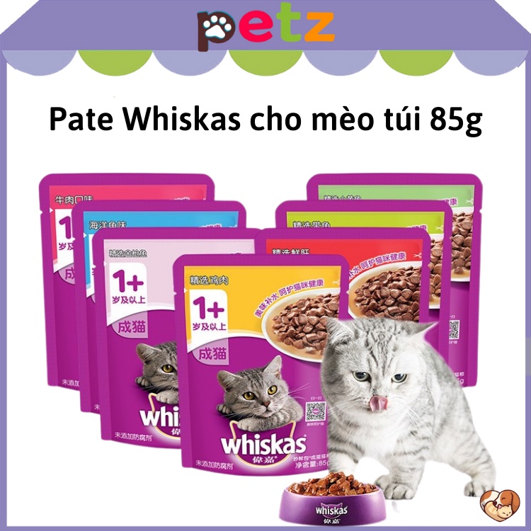 Pate mèo - pate Whiskas đủ vị - 85g/gói