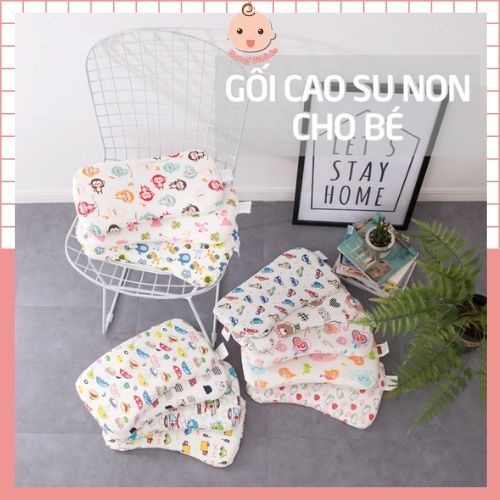 Gối Cao Su Non Lõm Giữa Cho Bé Hiền Trang Chống Bẹp Đầu Bông Bi Kids Store