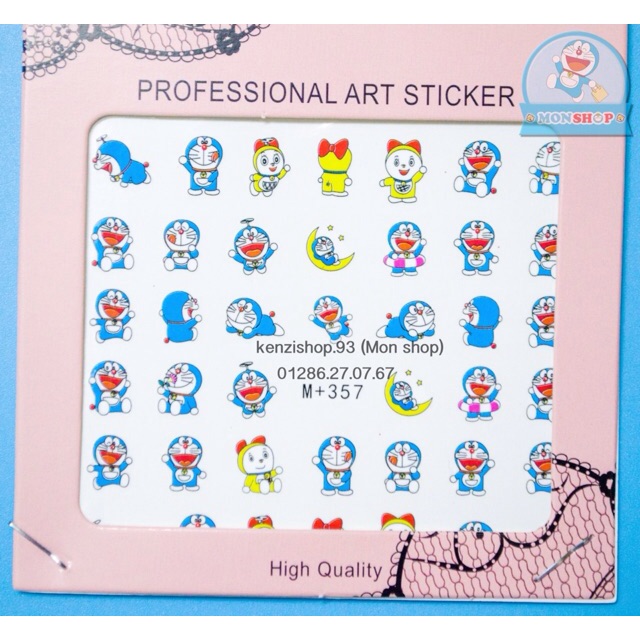 Sticker nail dán móng Doraemon Doremon