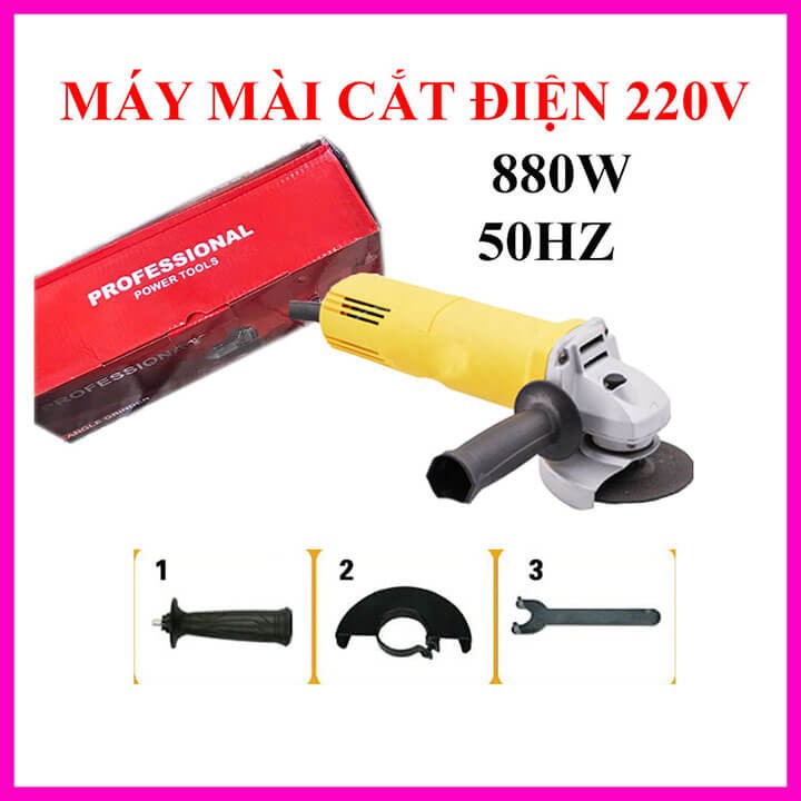 Máy mài cắt điện cầm tay 220V lõi đồng công suất 880w dùng để mài cắt  đánh bóng gỗ, nhôm thép, nhựa cứng, ống nước