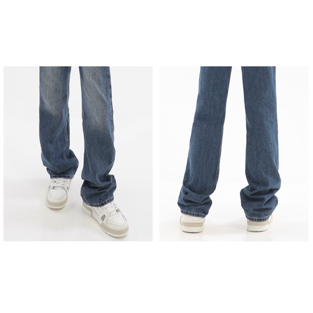 Quần Jeans Nữ ống rộng dáng suông phong cách Streetwear