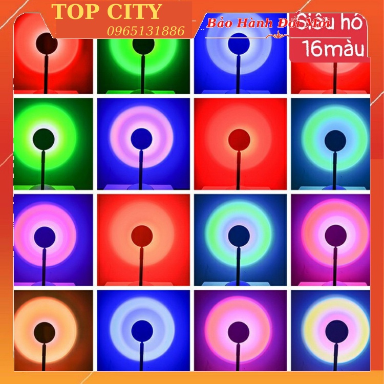 Đèn Hoàng Hôn Chuyển Được 4 Màu -  Đèn Cầu Vồng Chiều cao 27cm, dây USB dài 1.2m, quay 180 độ