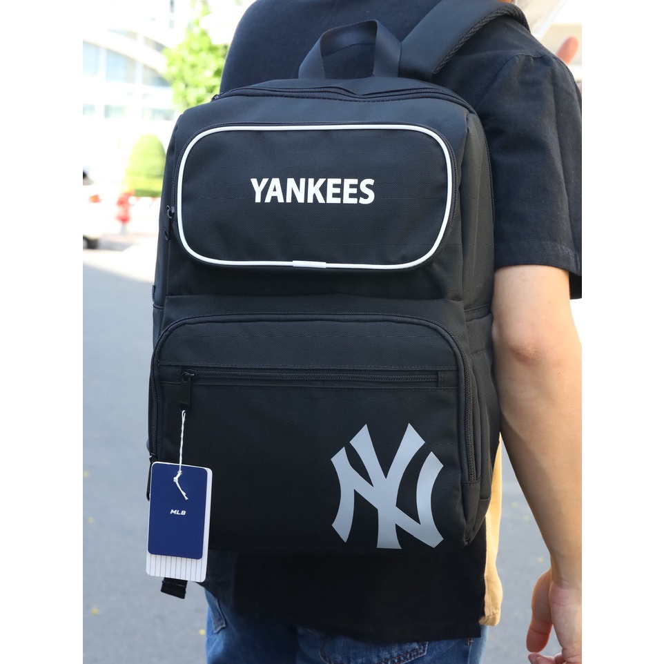 Balo hiệu MLB NY YANKEE cao cấp, chất dù chống nước, kích thước lớn nhiều ngăn tiện dụng