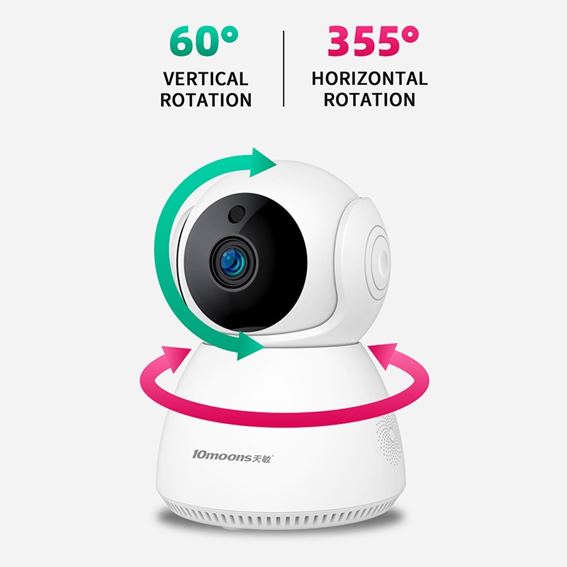 Aasleaty 1 PC 11*8*8cm Wireless Surveillance Camera Home 360-degree Panoramic View Without Dead Ends Remote Intelligent Nght Market Monitoring