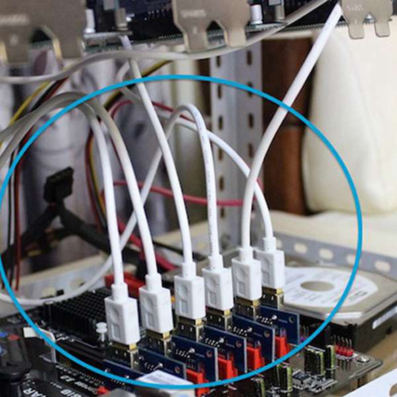 Card chuyển đổi Ver009S Plus Pcie Riser Ver 009s Sata 15 Pin sang 6 Pin