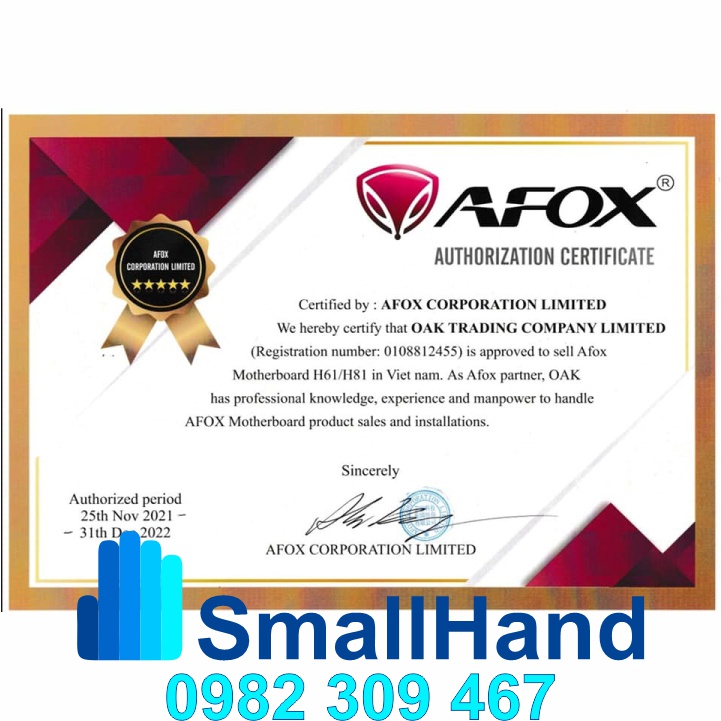 Mainboard – Bo mạch chủ PC | Main Afox H81 | LGA1150 hỗ trợ chip Intel socket 1150 – Chính hãng – Bảo hành 2 năm