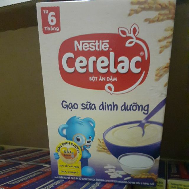 Bột ăn dặm ridielac và cerelac  vị gạo sữa 200g date 2023