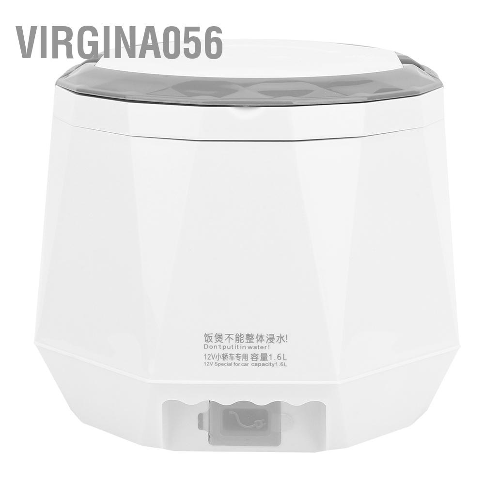 Có thể bán buôn Nồi cơm điện cầm tay nhỏ 1.6L Dụng cụ nấu cho ô tô 12V Sử dụng màu trắng Virgina056 Hàng giao ngay