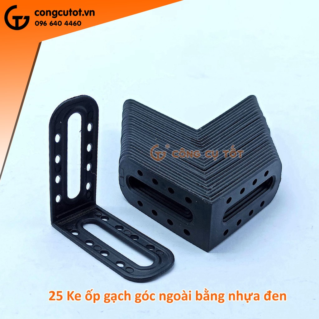 Túi 25 Ke ốp gạch góc ngoài bằng nhựa đen