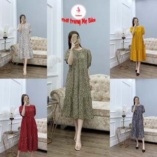 Váy bầu công sỏ mùa hè 45 - 75kg ( hình thật +hàng loại 1) (shop Tatoco)