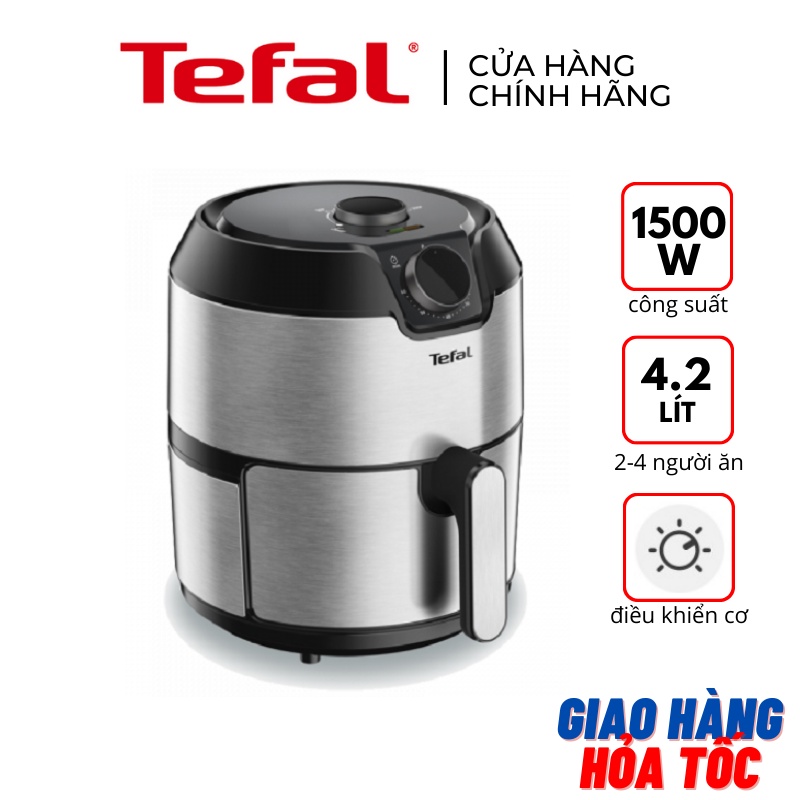 Nồi chiên không dầu cơ 4.2 lít vỏ thép Tefal EY201D15 1500W - Hàng chính hãng