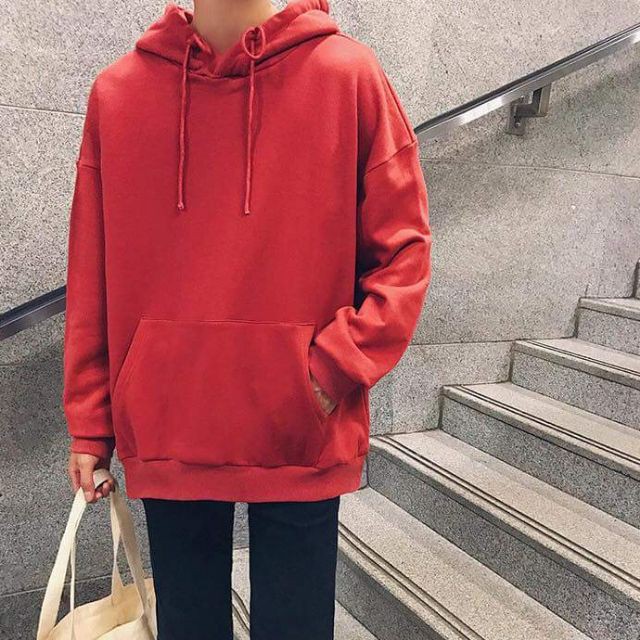 Áo Hoodie Trơn Màu Đỏ - Hoodie Red Basic