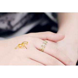 Nhẫn titan ngôi sao rổng mạ vàng 24k