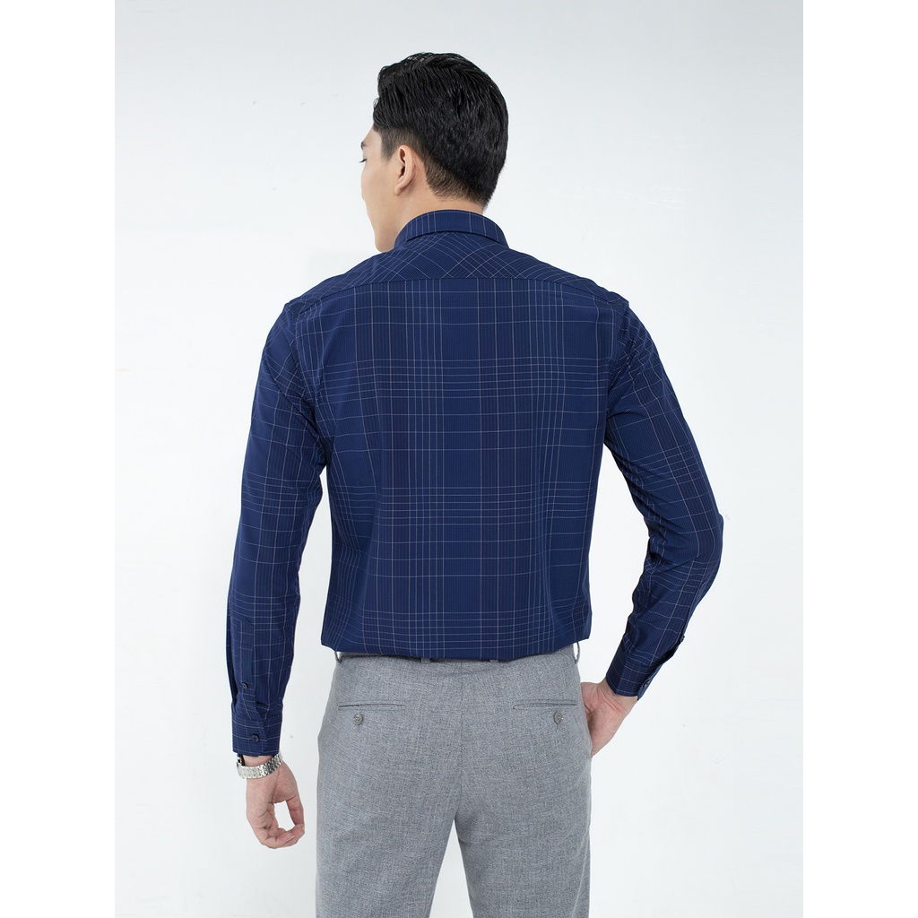 Áo Sơ Mi Nam Dài Tay ARISTINO ALS22001 Somi Công Sở Cao Cấp Màu Xanh Tím Than Kẻ Chất Sợi Sồi Mềm Mát Dáng Ôm Không Túi | BigBuy360 - bigbuy360.vn