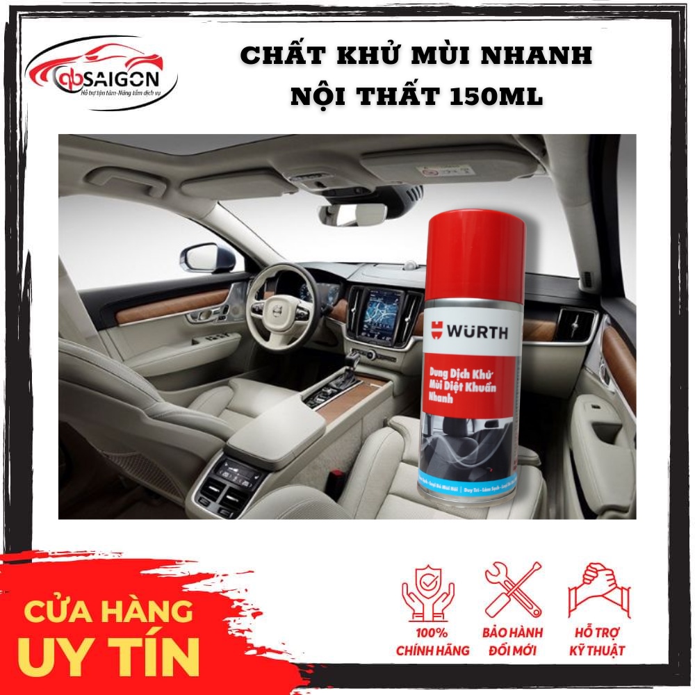 ] 🚗 Chất Khử Mùi Nhanh Nội Thất 150ml Wurth - Đức