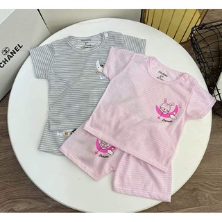 Combo 5 bộ cộc tay Noubaby kẻ chất đẹp cho bé