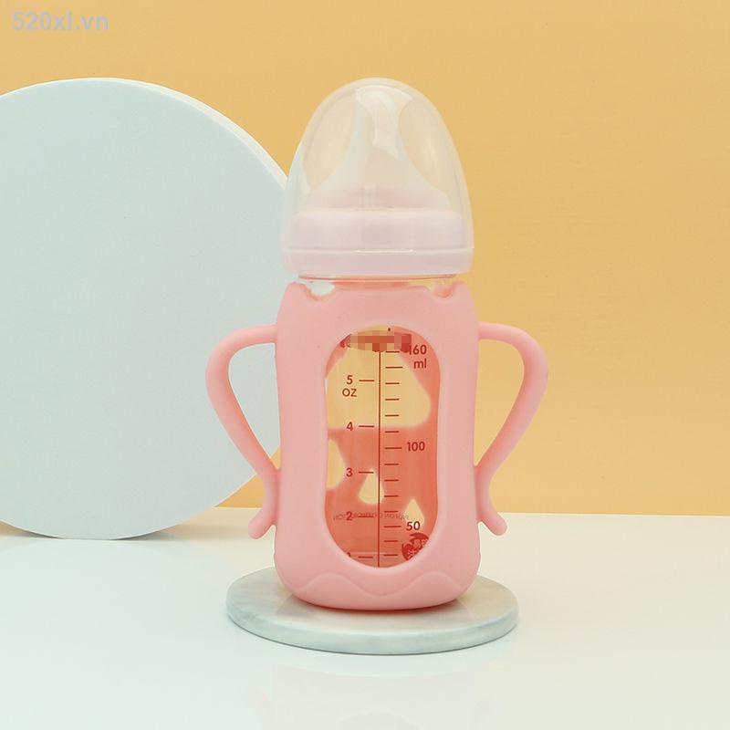 Vỏ Bọc Bình Sữa Thủy Tinh Bằng Silicon Chống Rơi Chống Bỏng Cho Bé