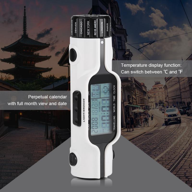 Magicstore LED Digital World Time Travel Alarm Clock Outdoor