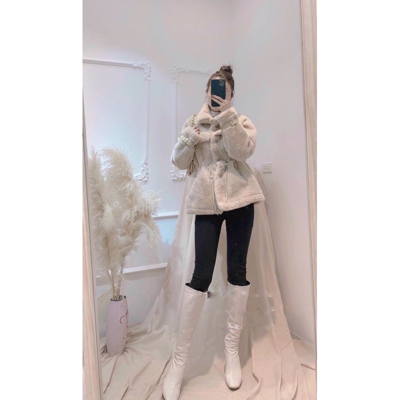 ÁO KHOÁC LÔNG RÚT EO