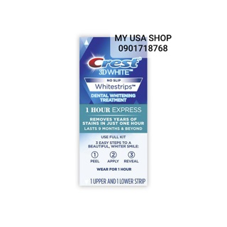Miếng dán trắng răng Crest ❤️ Miếng dán răng Crest 3D White 1 Hour Express - 14 miếng