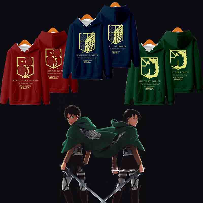 Áo Hoodies Hóa Trang Nhân Vật Trong Attack On Titan Thiết Kế Sáng Tạo Thời Trang