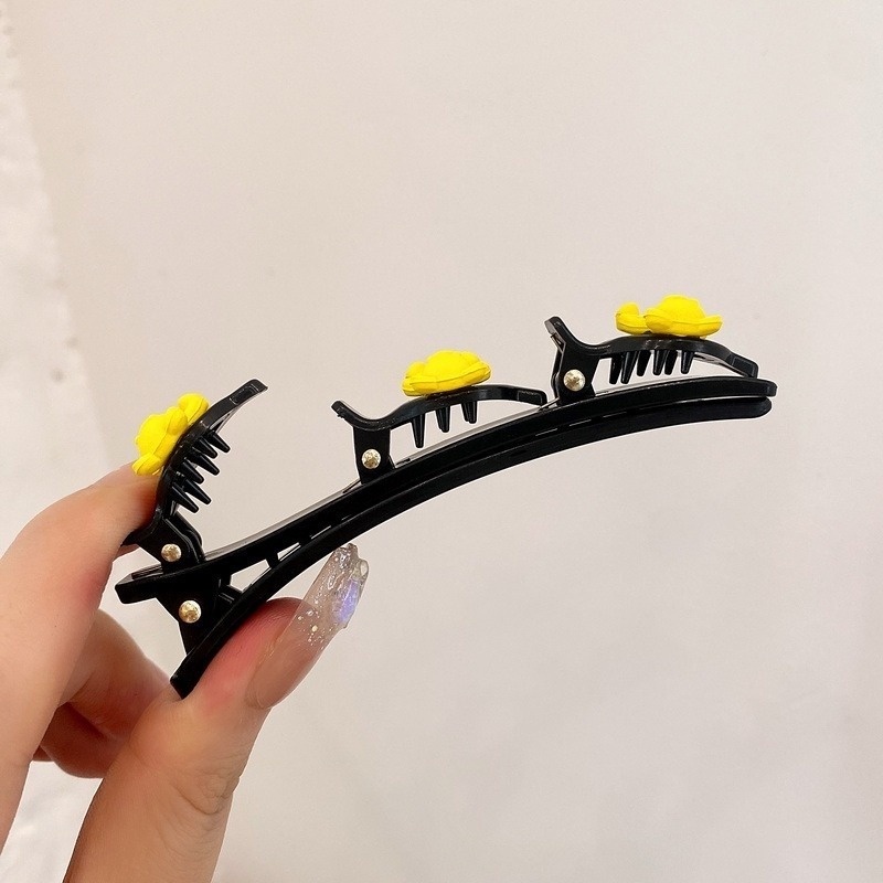 Kẹp Tóc Hai Lớp Kiểu Bện Phong Cách Hàn Quốc Mới 2022