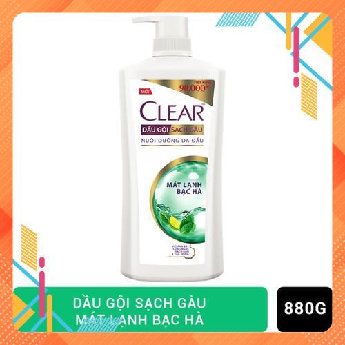 Dầu gội sạch gàu Clear mát lạnh bạc hà 880g