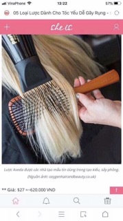 LƯỢC GIỮ RỐI TÓC AVEDA- bạn của phái đẹp