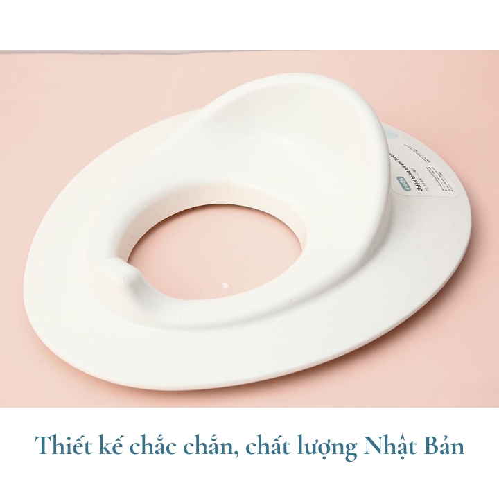 Ghế lót Toilet inochi, thiết kế miếng đệm chống trơn trượt, nhựa bền đẹp hạn chế gãy bể, siêu an toàn